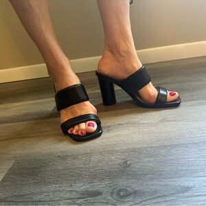 Cole Haan Black Heeled Sandals
